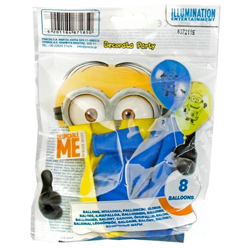 Minion léggömb 8 db/cs