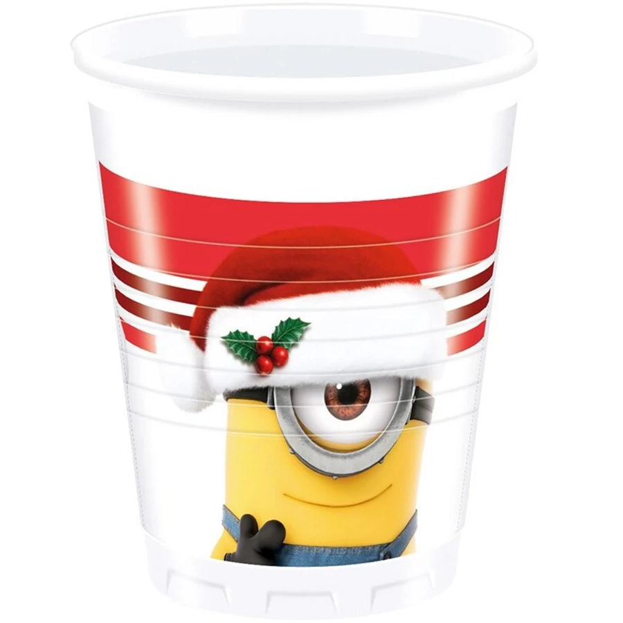 Minion Xmas műanyag pohár 200 ml 8 db/cs