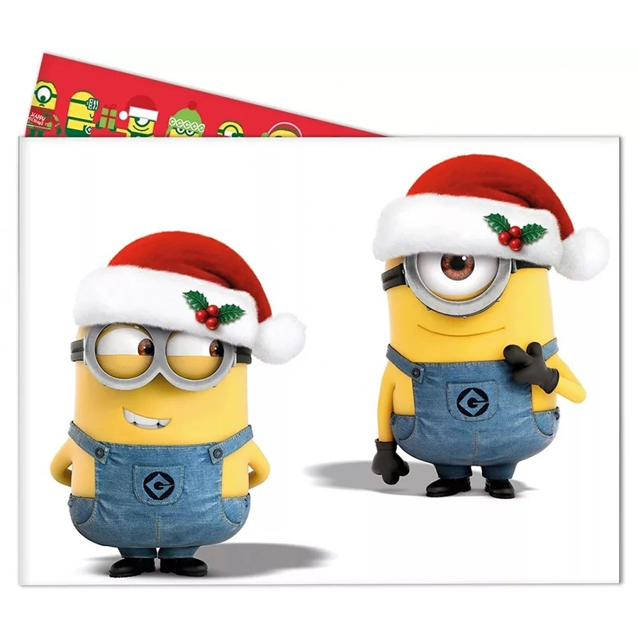 Minion Xmas műanyag asztalterítő 120 x 180 cm