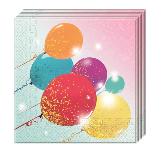 Glitteres lufis szalvéta 33 x 33 cm, 2 rétegű 20 db/cs