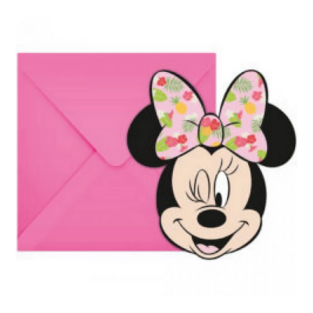 Minnie Tropical meghívó/boríték 6 db/cs