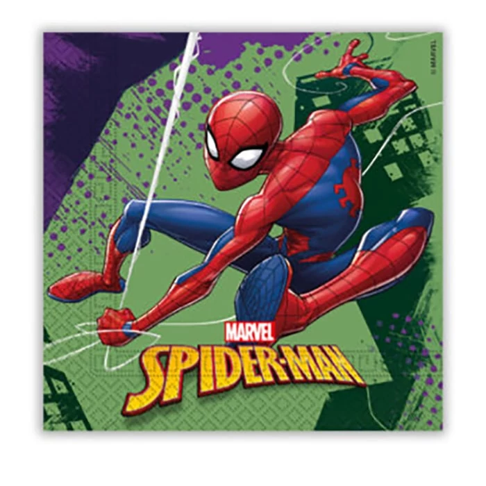 Spider-Man Team Up szalvéta - 33 cm x 33 cm, 2 rétegű, 20 db / csomag