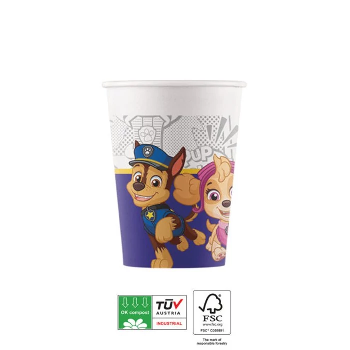 Mancs Őrjárat komposztálható papír pohár - 200 ml, 8 db / csomag