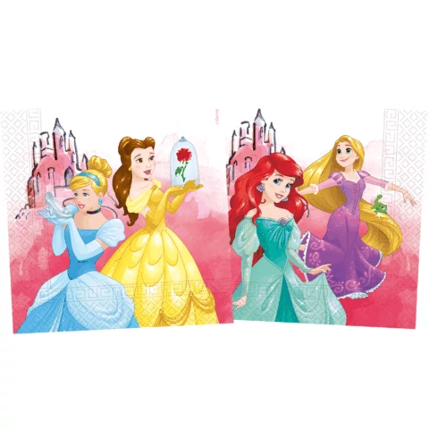 Disney Princess komposztálható szalvéta - 33 cm x 33 cm, 20 db / csomag