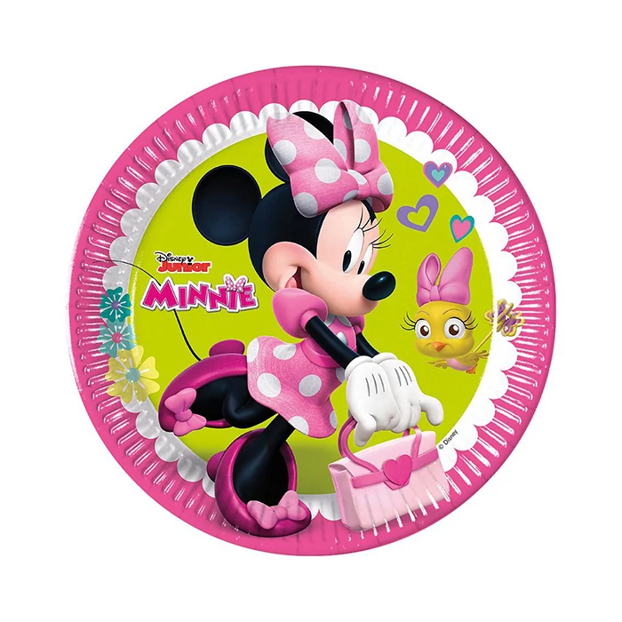 Minnie Happy Helpers papírtányér - 23 cm, 8 db / csomag