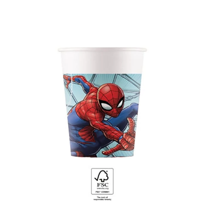 Spider-Man Team Up papírpohár - 200 ml, 8 db / csomag
