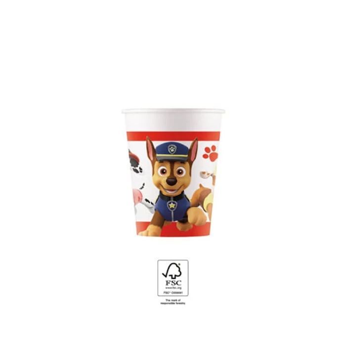 Mancs őrjárat papírpohár - 200 ml, 8 db / csomag