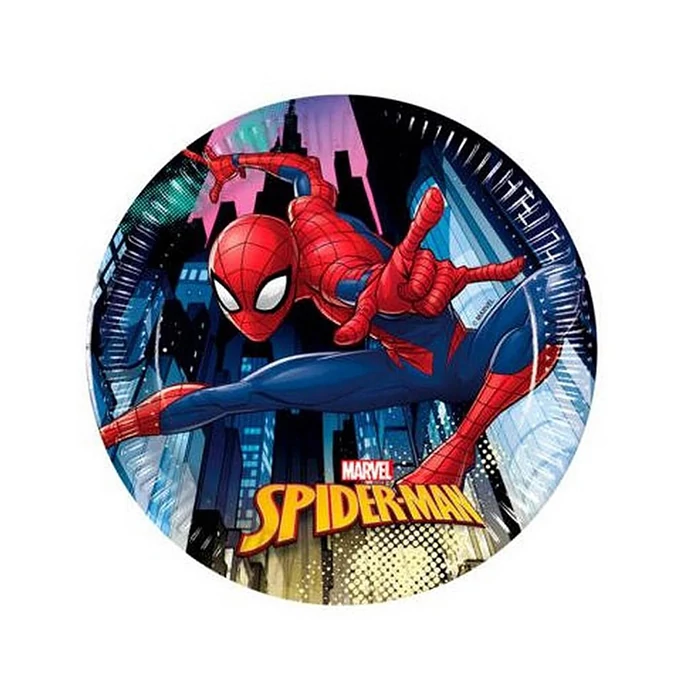 Spider-Man Team Up papírtányér - 23 cm, 8 db / csomag