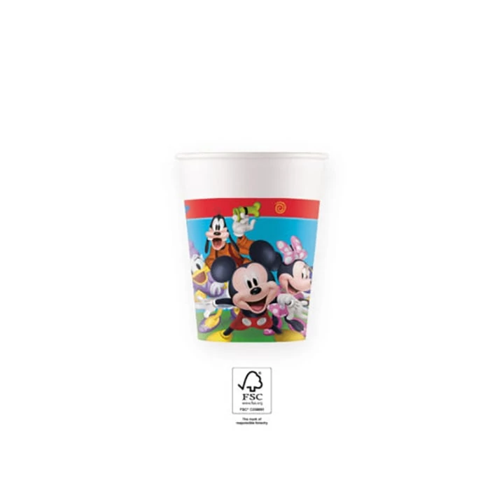 Mickey Rock the House papírpohár - 200 ml, 8 db / csomag