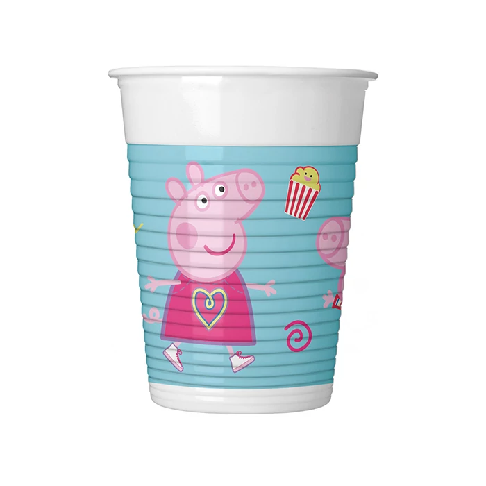 Peppa malac műanyag pohár - 200 ml, 8 db / csomag