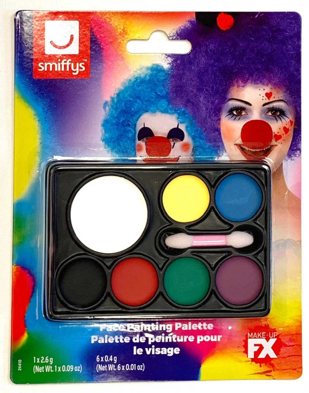 Hétszínű arcfesték szivaccsal 6x0,4 g és 1x2,6 g
