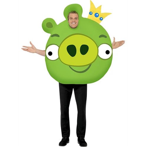 Zöld Angry Birds jelmez Uraknak M-es méretben