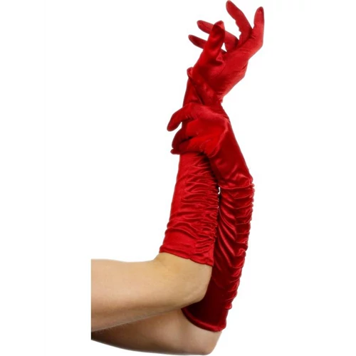 Piros félhosszú kesztyű 46 cm