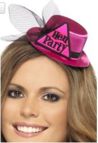 Pink mini kalap Hen Party felirattal