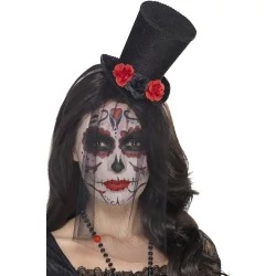 A halál napja mini kalap fátyollal - Day of the Dead