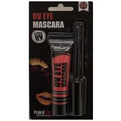 UV fényben világító piros szempillaspirál, 15 ml