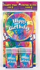 Szerpentines Happy Birthday party szett 8 főre