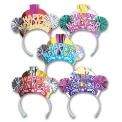 Happy New Year tiara vegyesen 12 db/cs