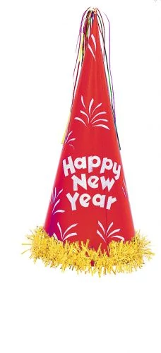 Happy New Year csillámos csákó különböző színekben 46 cm