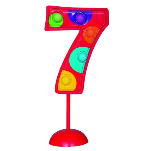 7-es szám világító színes tortadísz, 11,4 cm