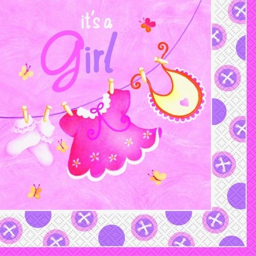 It's a girl rózsaszín szalvéta 16 db/cs