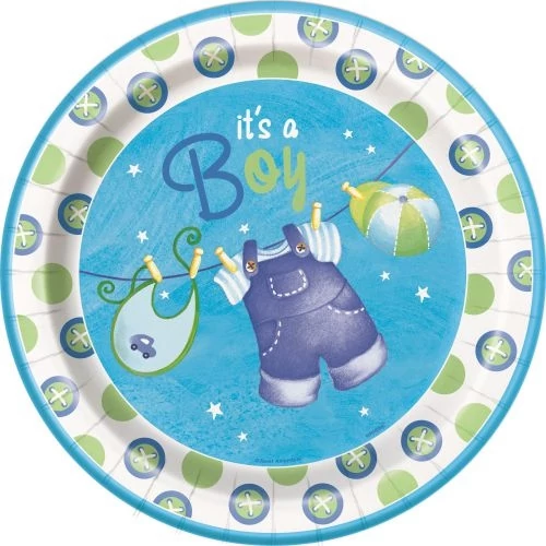 It's a boy 23 cm-es kék tányér 8 db/cs