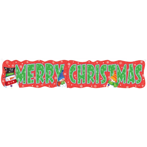 Hóemberes papír felirat Merry Christmas felirattal, 135 cm