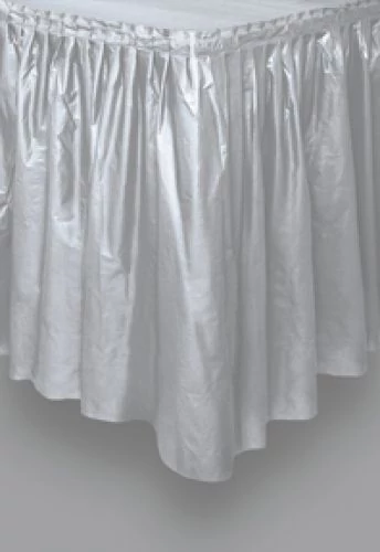 Ezüst asztalszoknya 73 x 426 cm