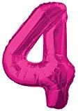 SuperShape - 4-es pink szám fólia lufi
