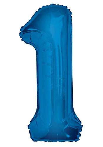 SuperShape - 1-es kék szám fólia lufi