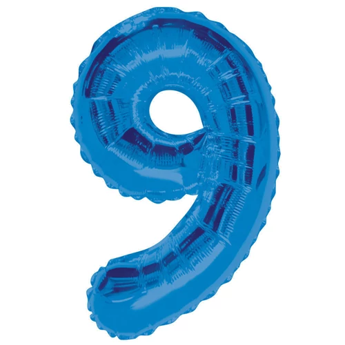 SuperShape - kék 9-es szám fólia lufi