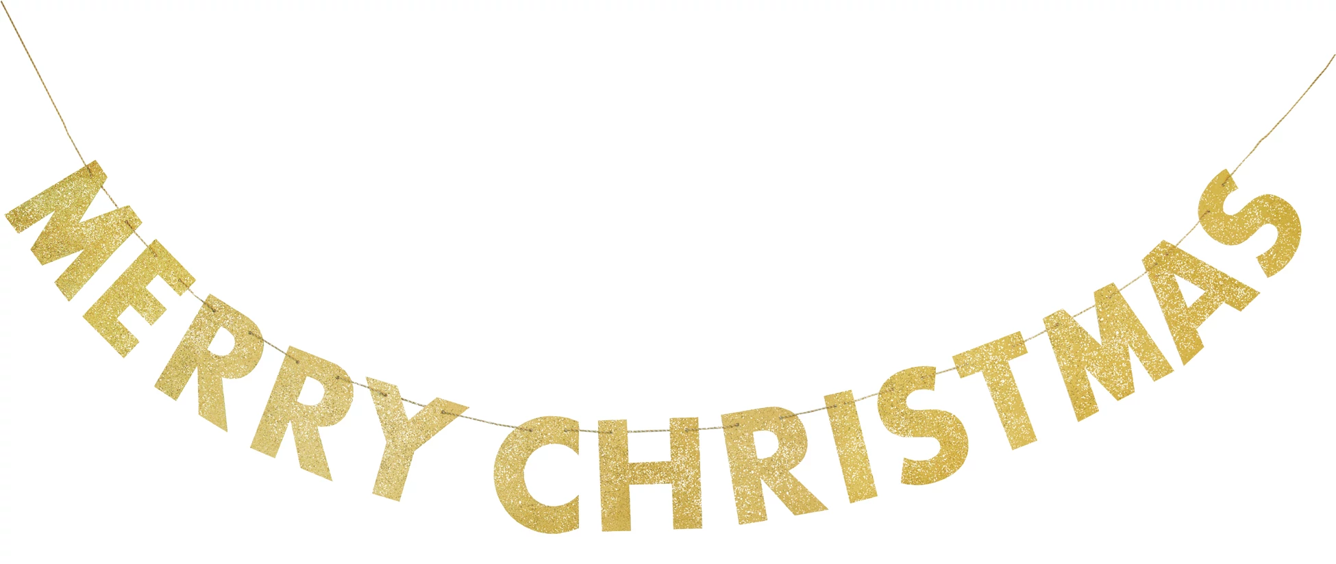 Merry Christmas betűfelirat arany glitteres - 2,76 m