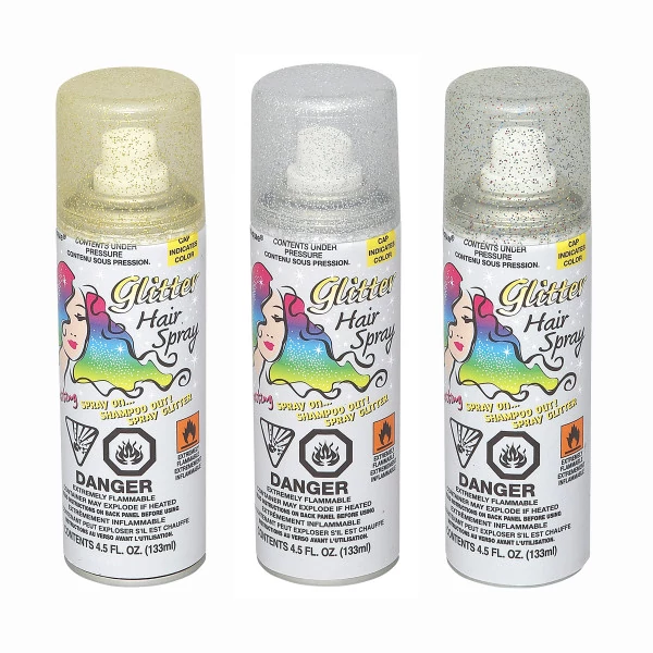 Glitteres hajspray arany, ezüst, glitteres