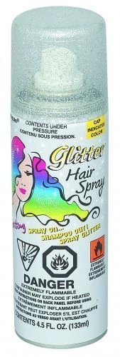 Glitteres hajspray ezüst