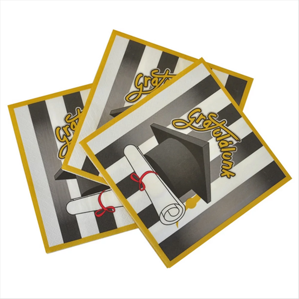 Gratulálunk! szalvéta ballagásra - 33 cm x 33 cm, 16 db / csomag