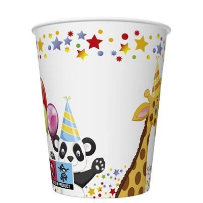 Állatos pohár - 250ml, 8 db / csomag