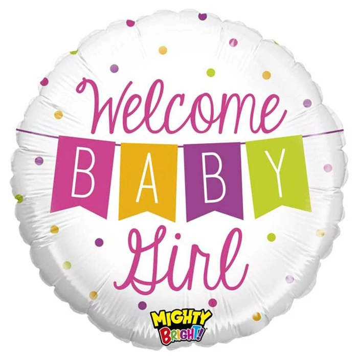 53 cm-es Welcome Baby Girl fólia lufi