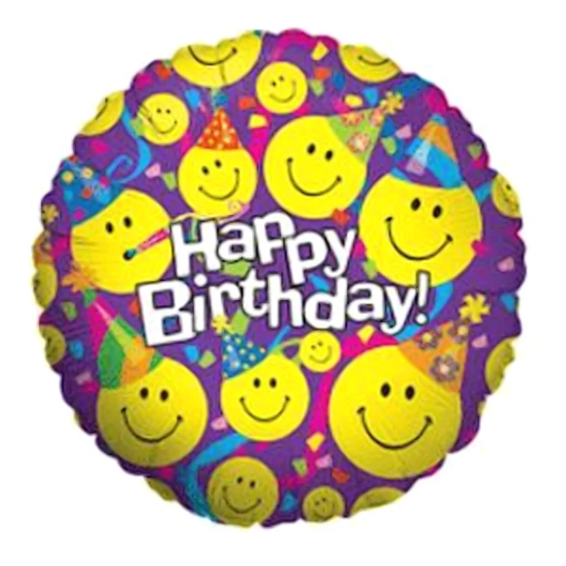 45 cm-es Smiley Party fólia lufi