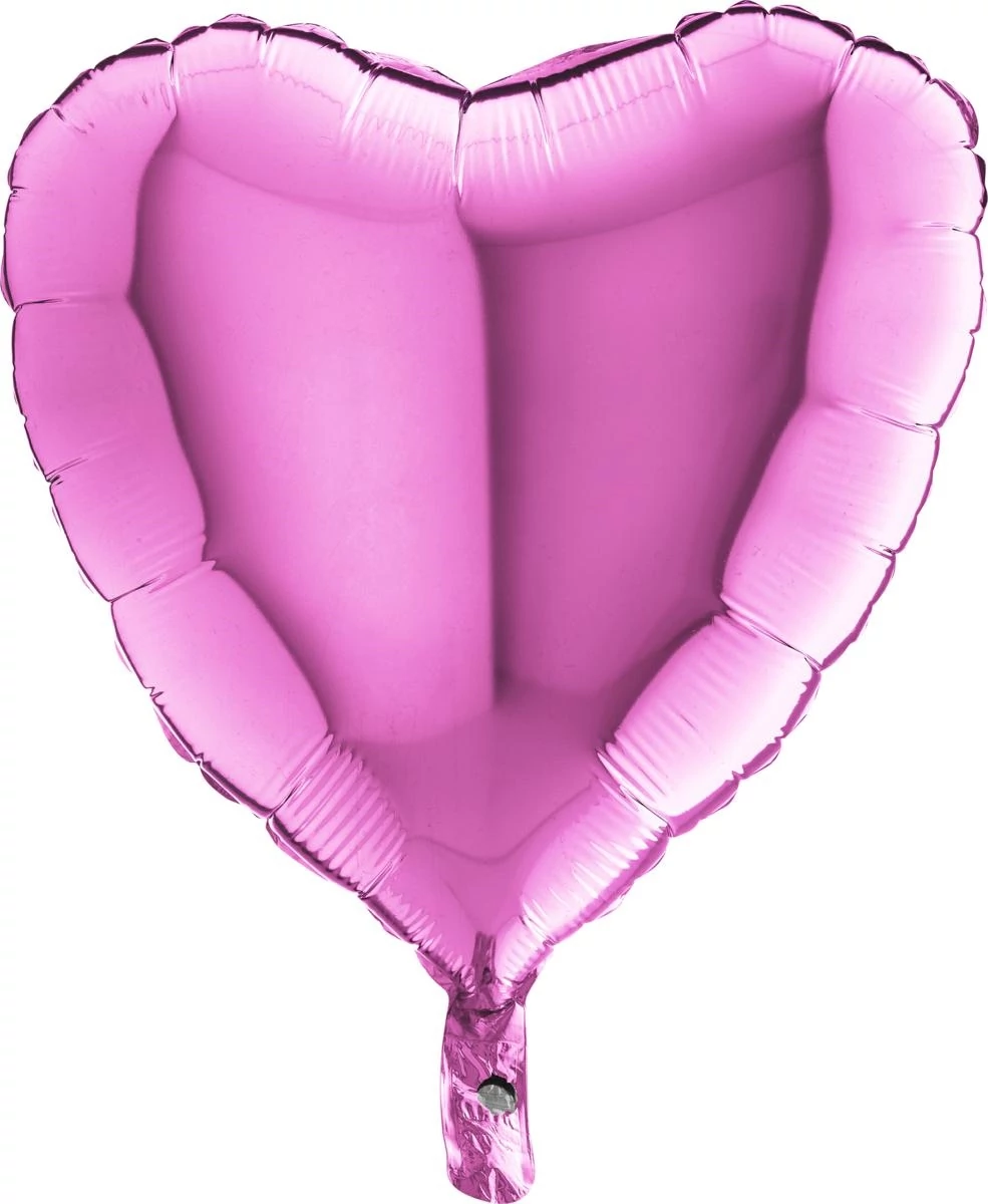 45 cm-es fuxia szív fólia lufi
