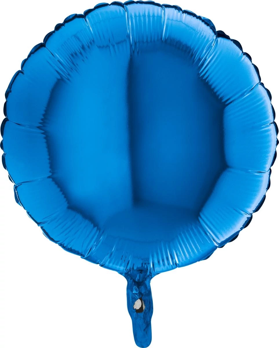 45 cm-es kék kerek fólia lufi