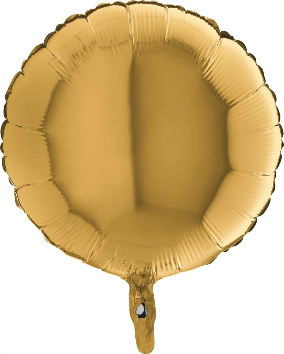 45 cm-es arany kerek fólia lufi