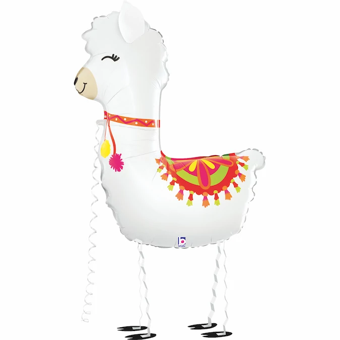 Sétáló láma fólia lufi, 104 cm-es