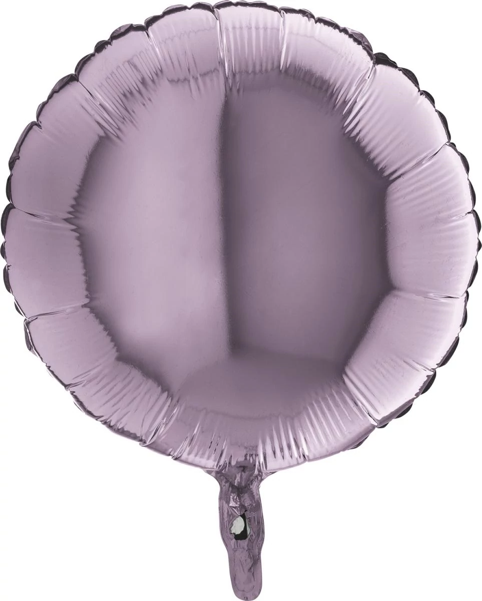45 cm-es világoslila kerek fólia lufi