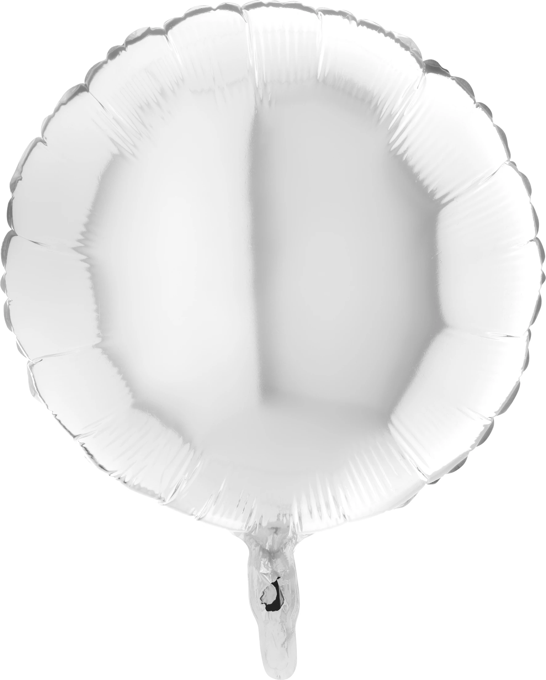 45 cm-es Solid Color fehér, kerek fólia lufi