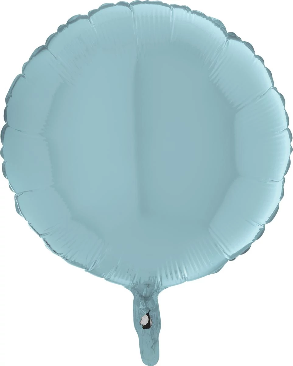 45 cm-es világoskék kerek fólia lufi