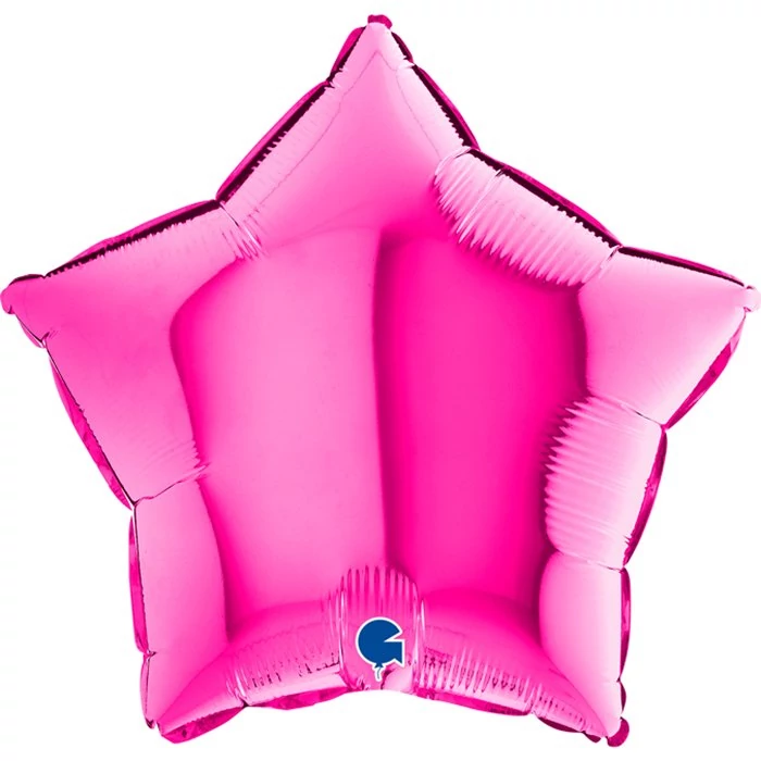 45 cm-es csillag alakú magenta fólia lufi
