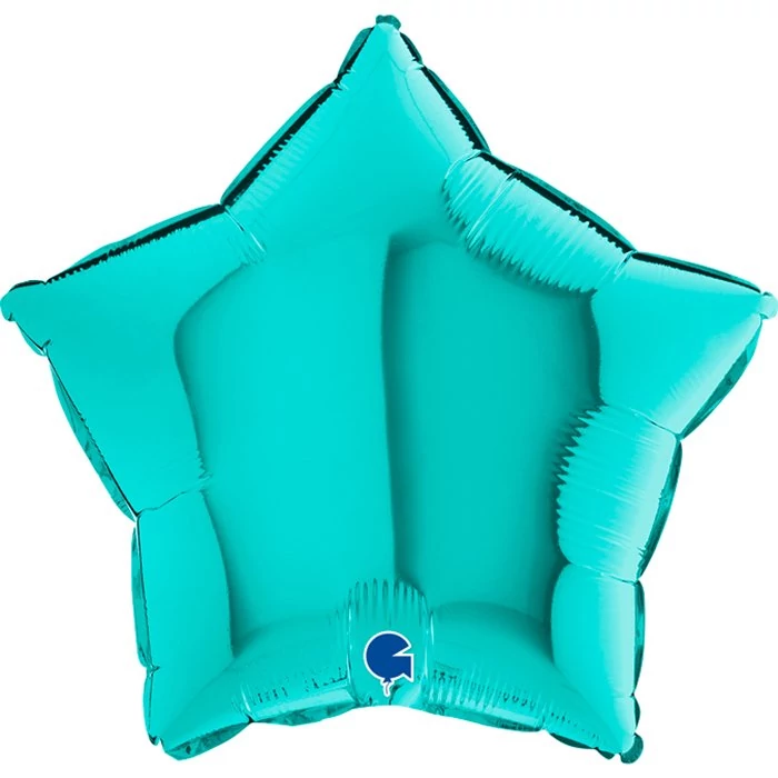 45 cm-es csillag alakú tiffany kék fólia lufi