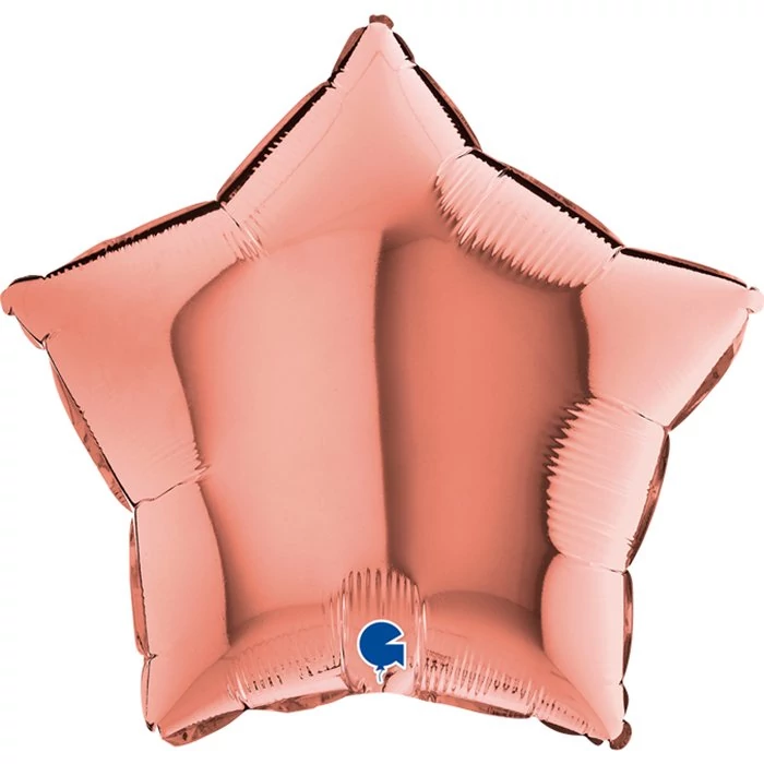 45 cm-es csillag alakú rose gold fólia lufi