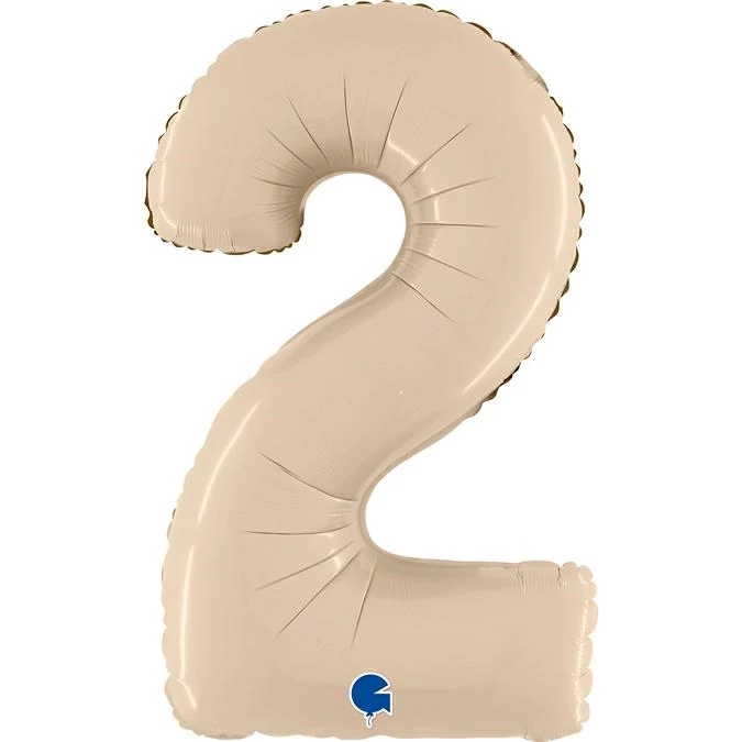 JuniorShape - satin krém 2-es szám fólia lufi