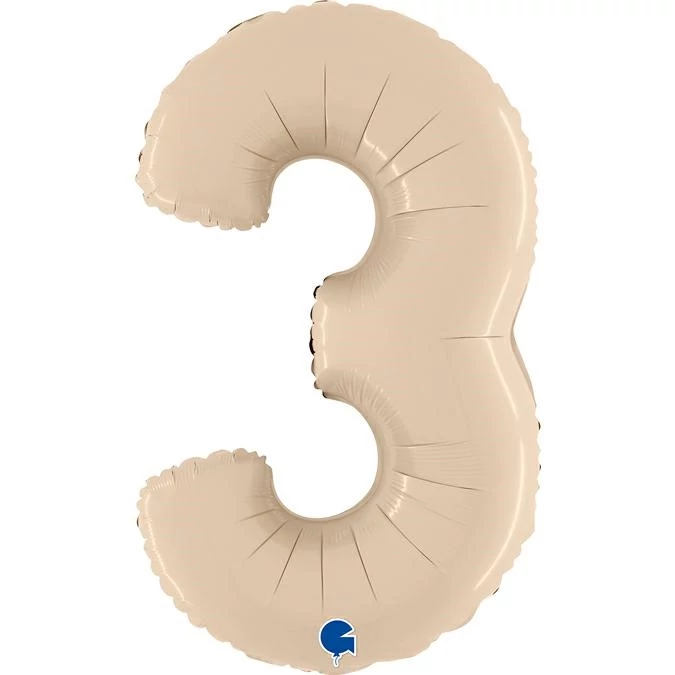 JuniorShape - satin krém 3-as szám fólia lufi